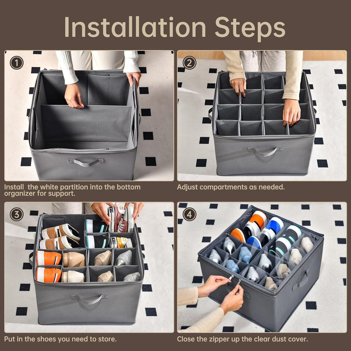 Foldable Shoe Closet Organizer