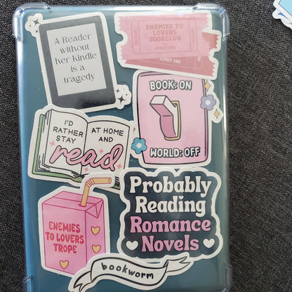 50 PCS Bookaholics Kindle Stickers Vinyl Stickers