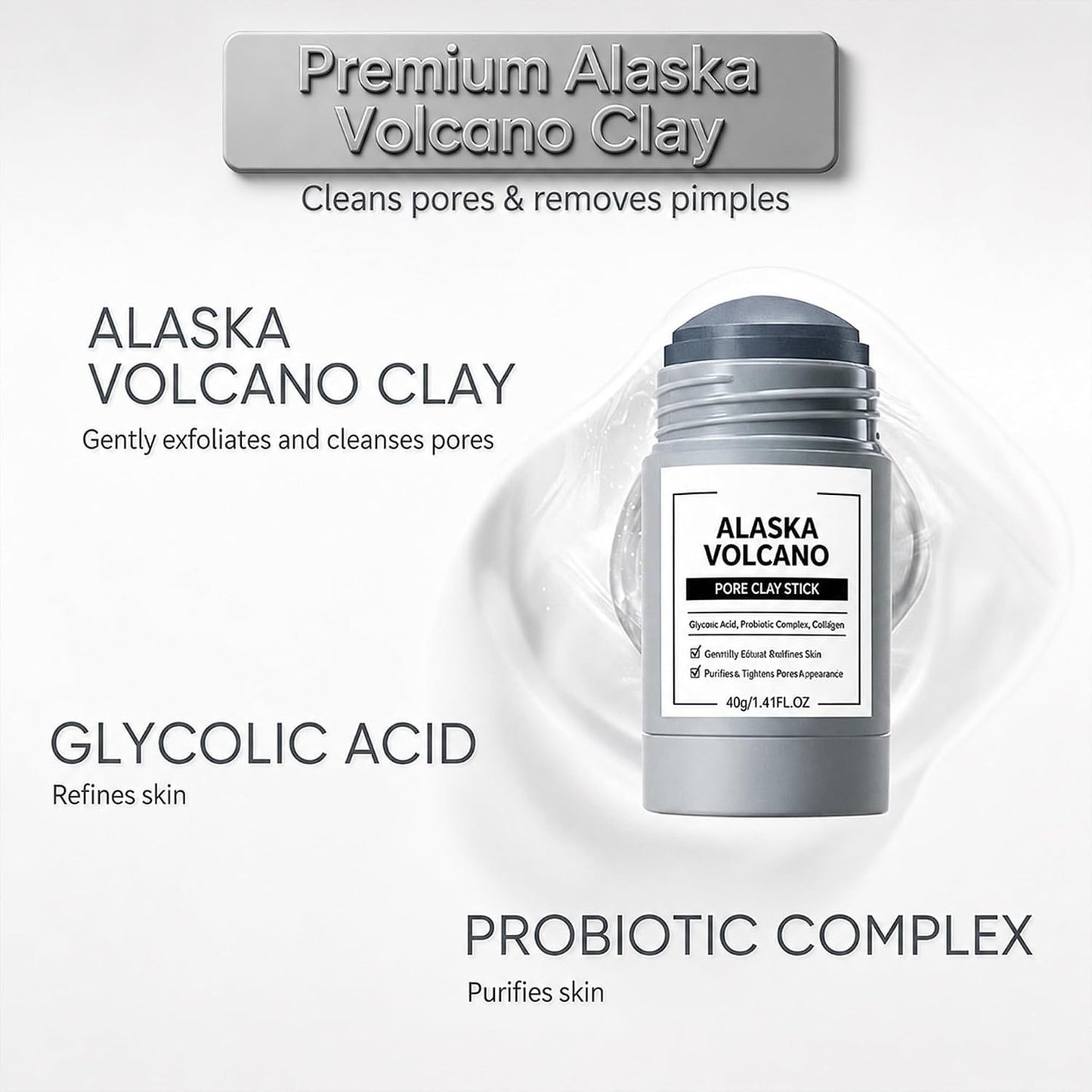 Alaska Volcano Pore Clay Stick