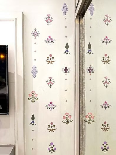 DIY Floral Motif Wall Stickers