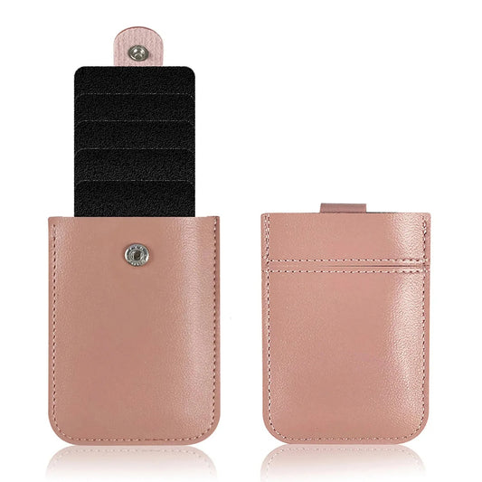 LEATHER PULL UP CARD HOLDER