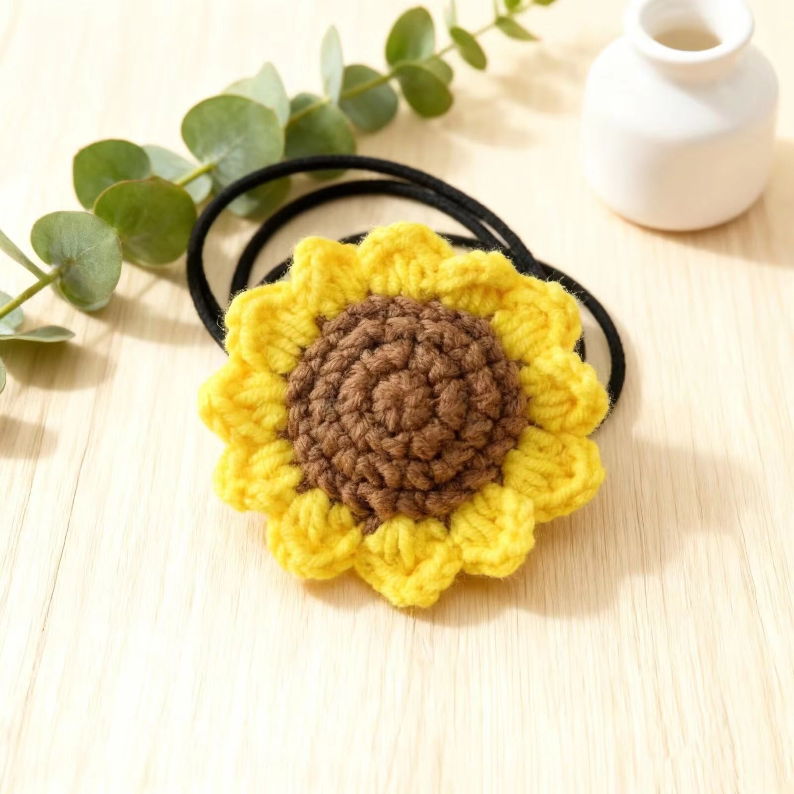 Adorable Sunflower Rubber Hair Band