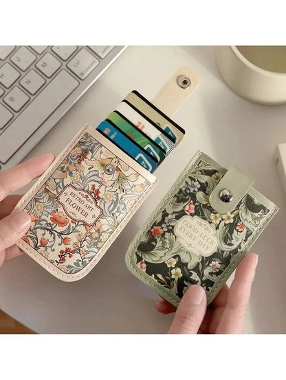 PULL UP VINTAGE FLORAL CARD HOLDER