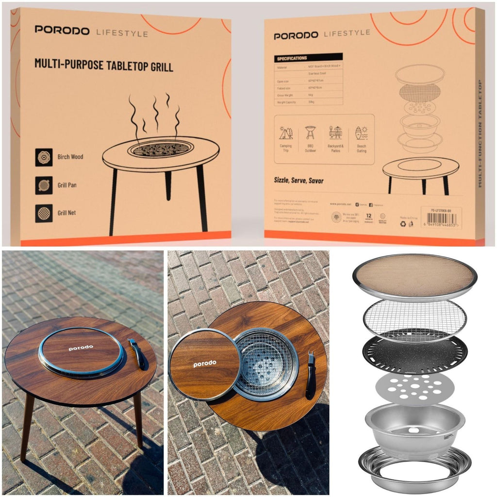 Multifunctional Folding Outdoor Grill Table