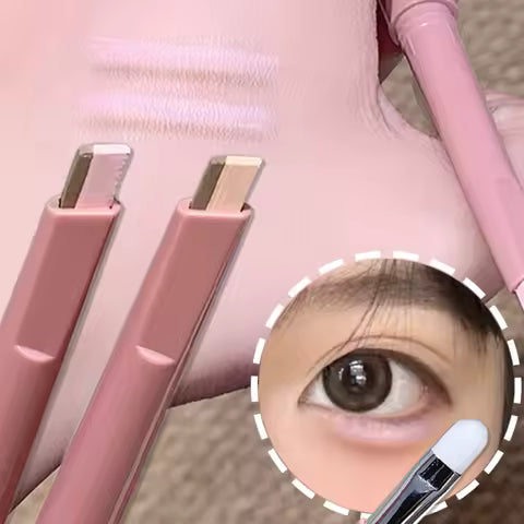 2-IN-1  Double-head Gel Blade Eyeliner Pencil Wit Silkworm Pen