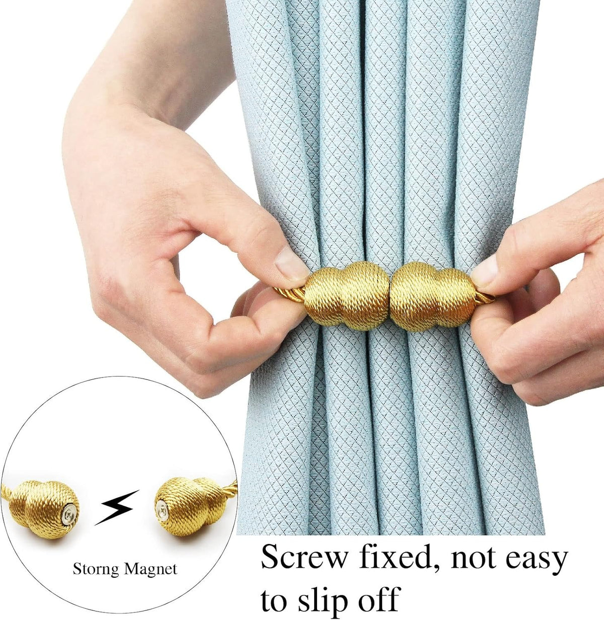 Magnetic Curtain Tiebacks Rope