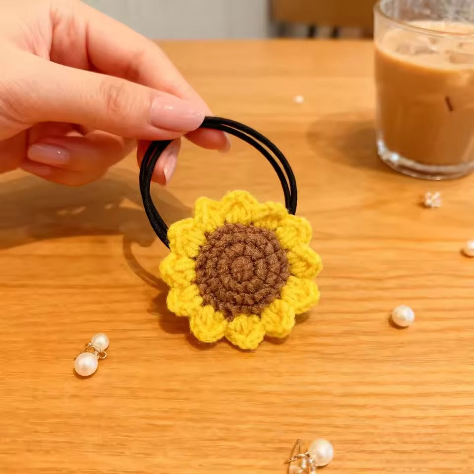 Adorable Sunflower Rubber Hair Band