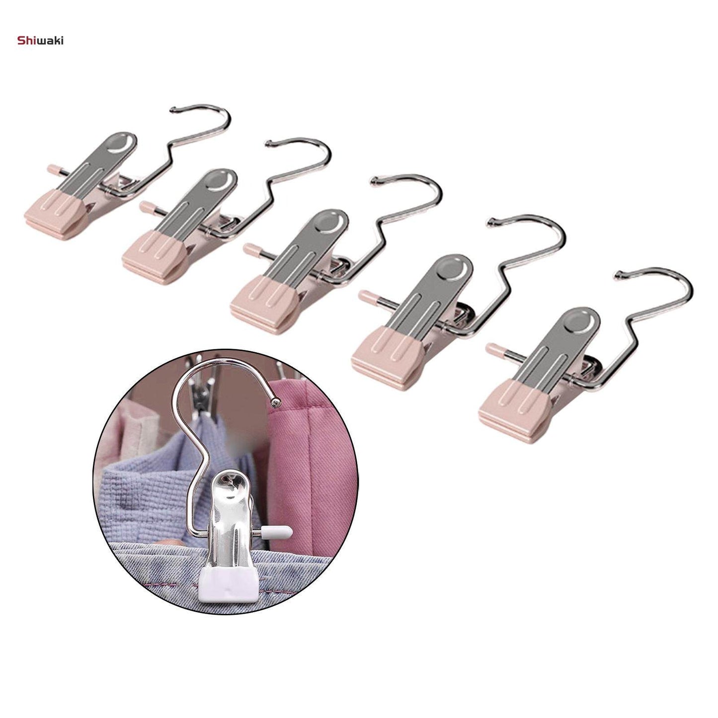 Stainless Steel Laundry Clothes Pegs with Hook