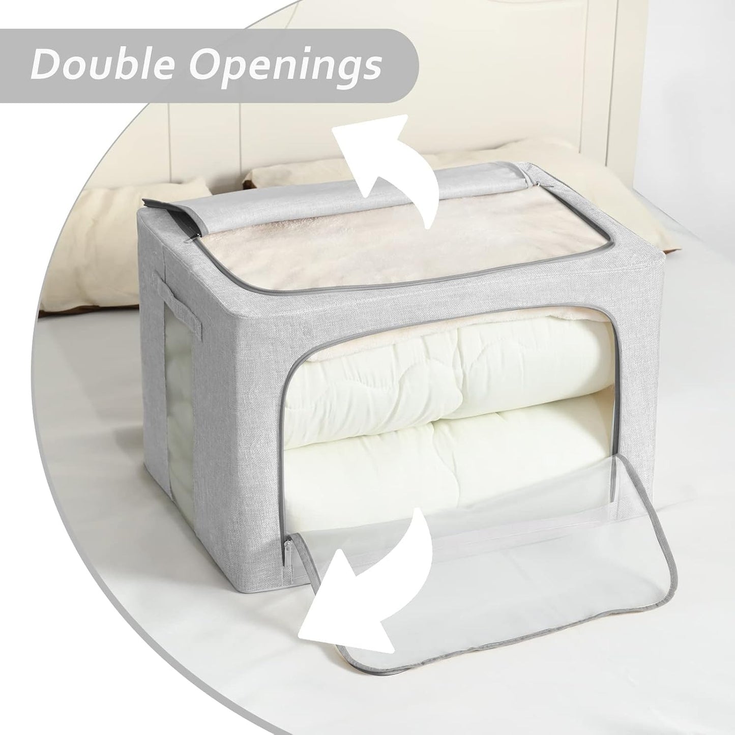 Stackable Storage Boxes for Cabinet Organization