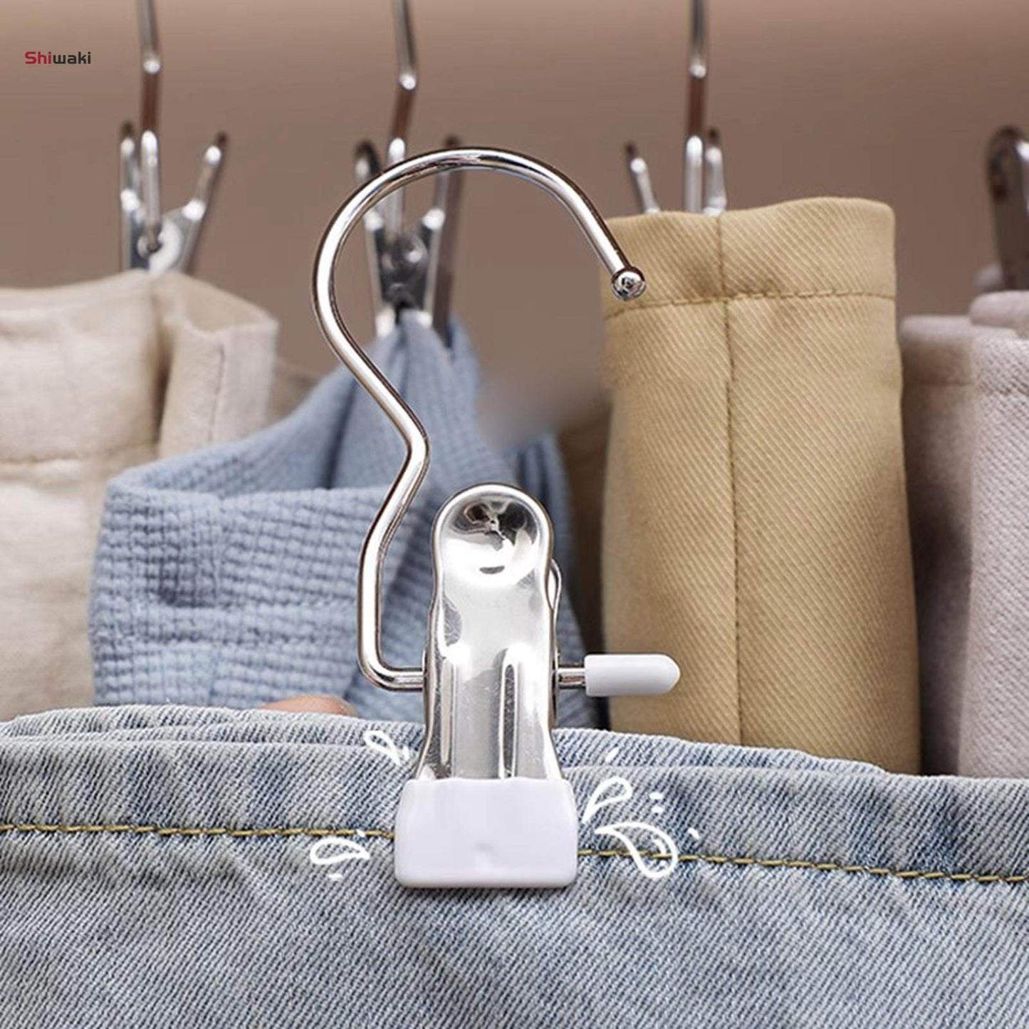 Stainless Steel Laundry Clothes Pegs with Hook