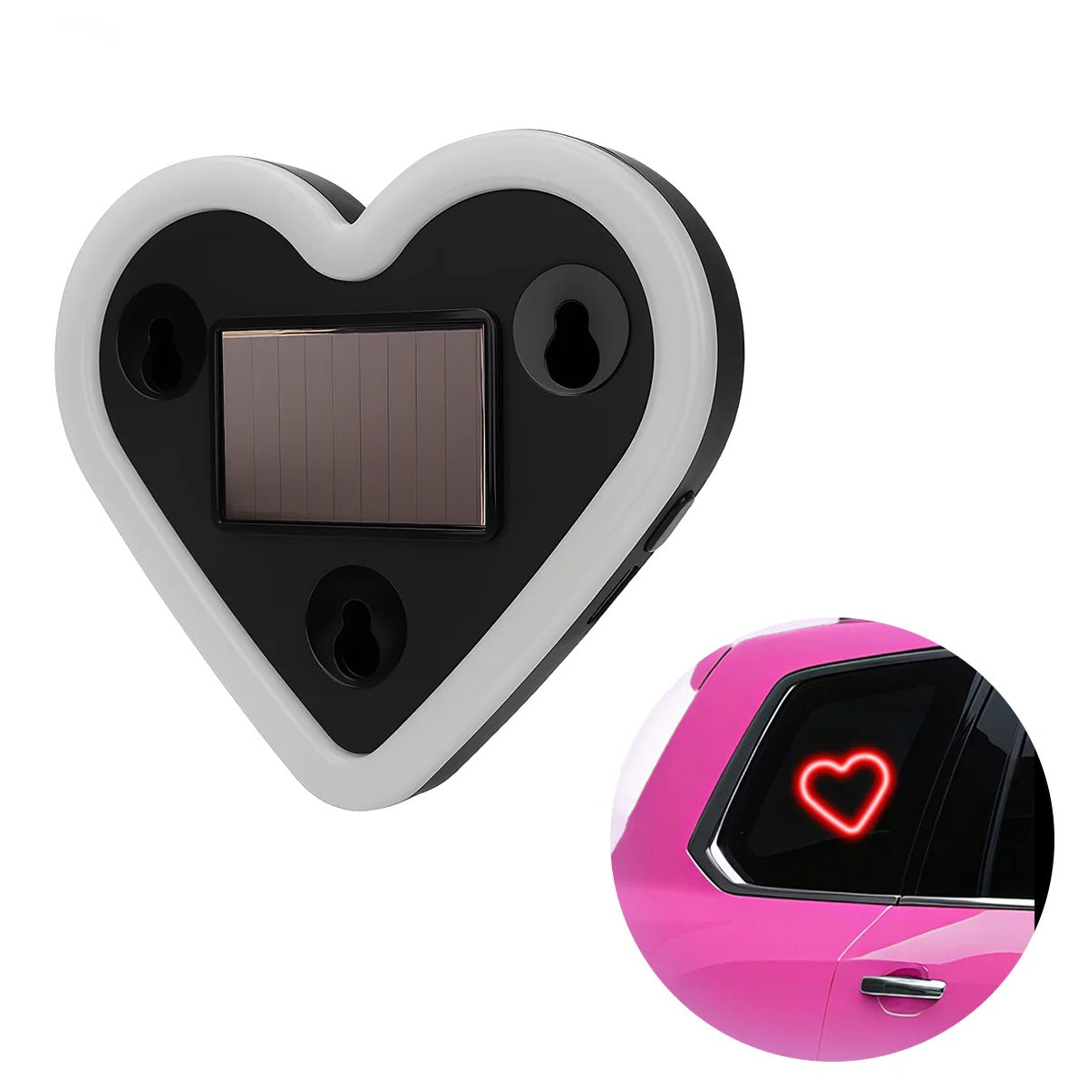 Rechargeable Solar-Powered Heart-Shaped LED Light