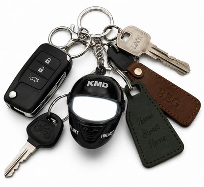 LED Helmet Keychain for Bike & Car Keys
