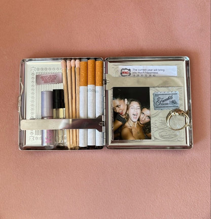 Stainless Steel Cigraette & Card Holder Wallet For Men