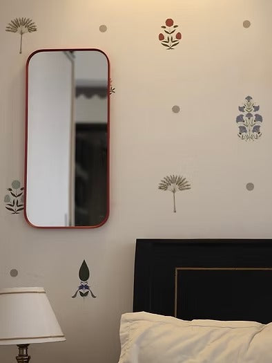 DIY Jaipuri Floral Motif Wall Stickers