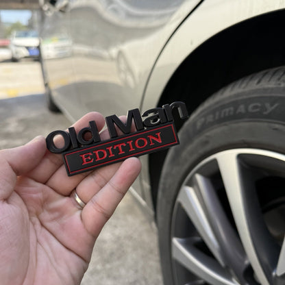 Premium Metal ''OLD MAN'' Car Badge