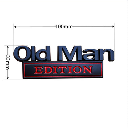 Premium Metal ''OLD MAN'' Car Badge