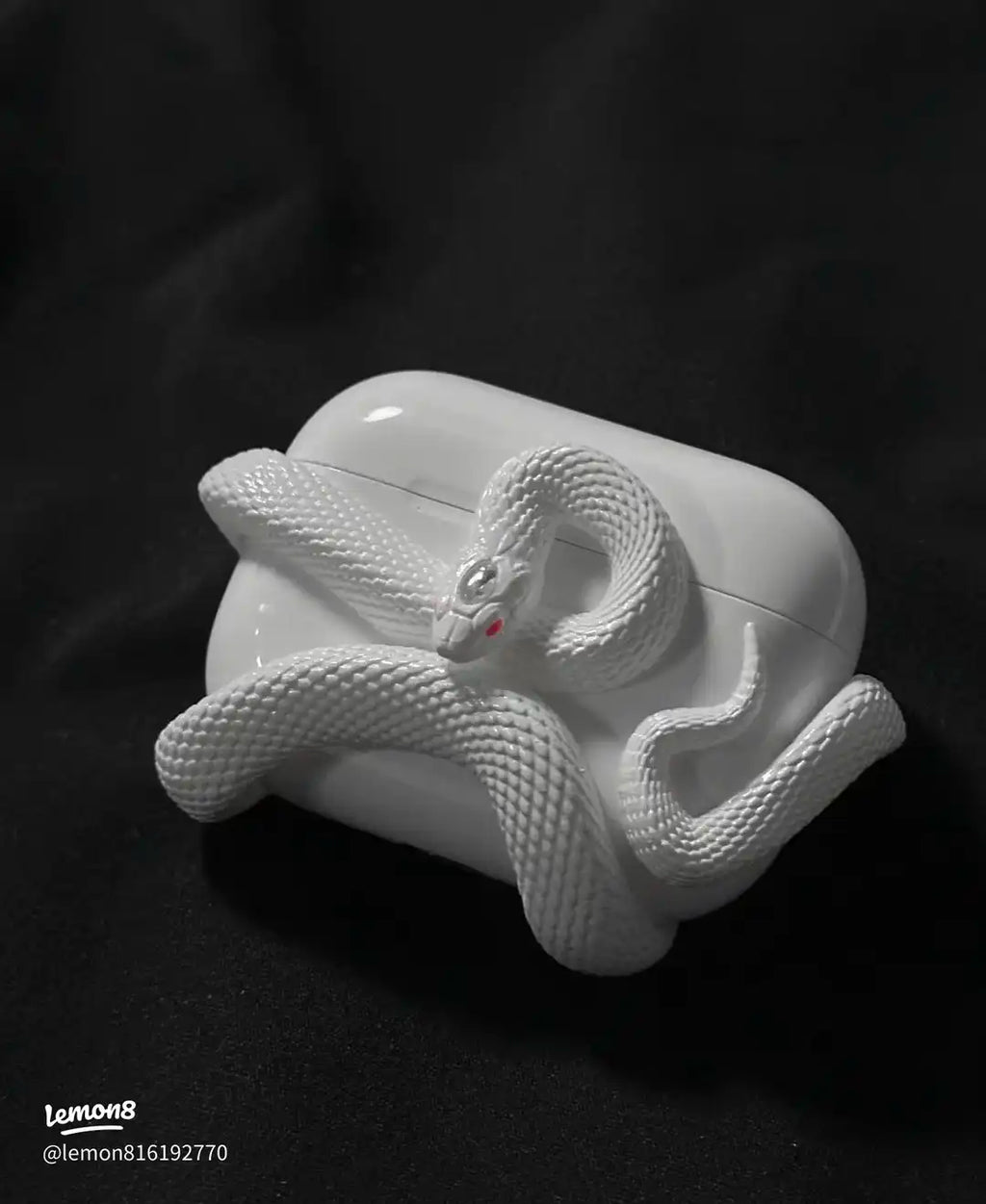The Black Serpent Snake  Airpods Case