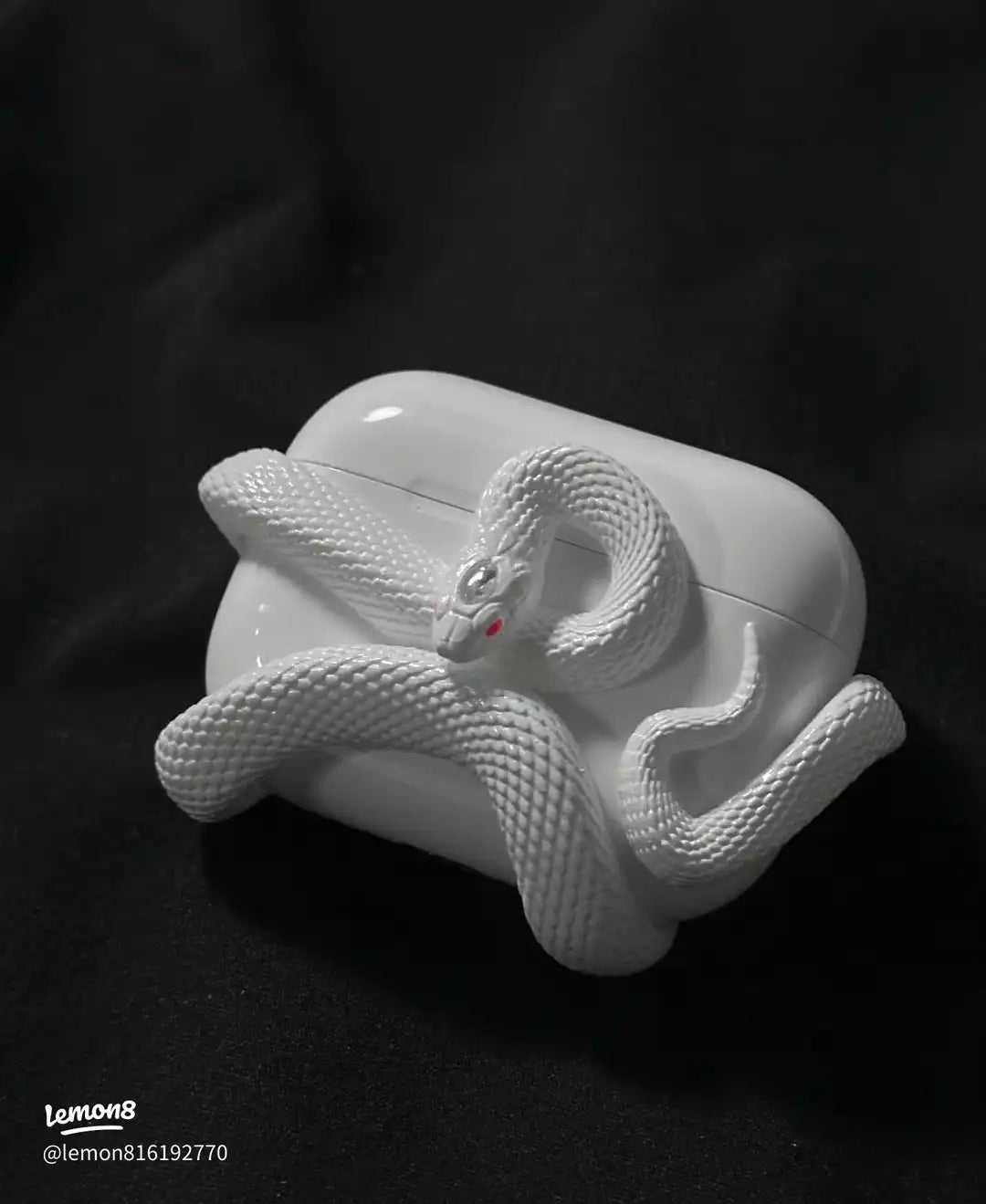 The Black Serpent Snake  Airpods Case