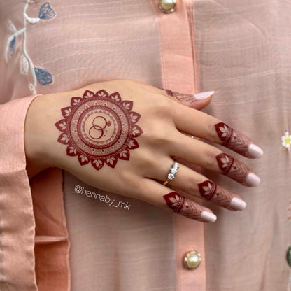 Instant Elite Red Mehndi  Stickers