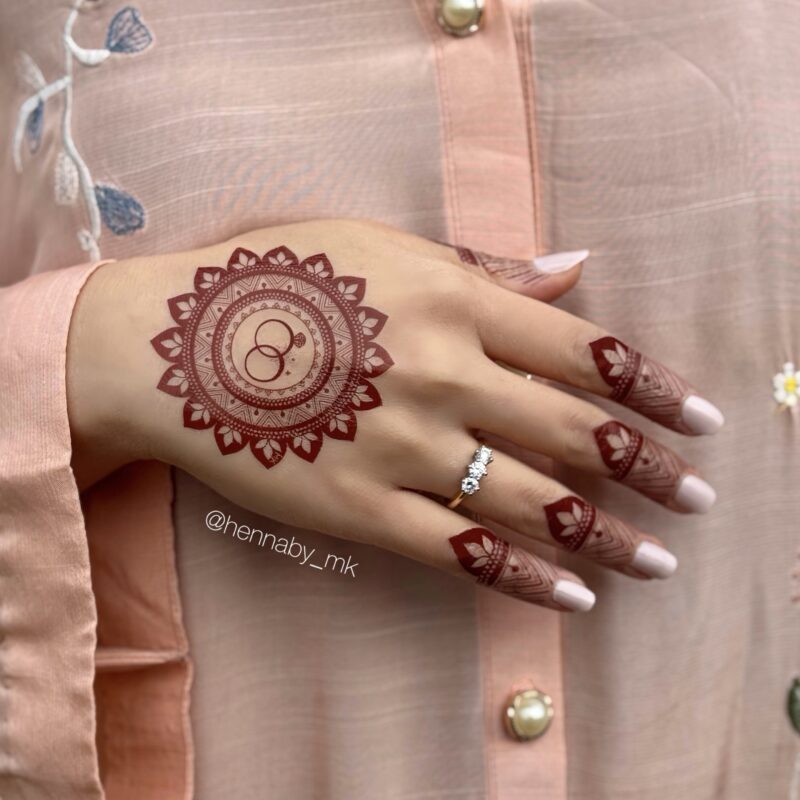 Instant Elite Red Mehndi  Stickers