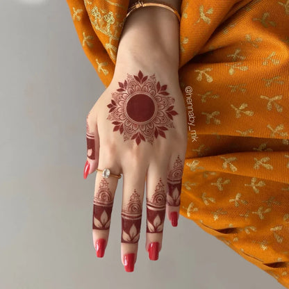 Instant Elite Red Mehndi  Stickers