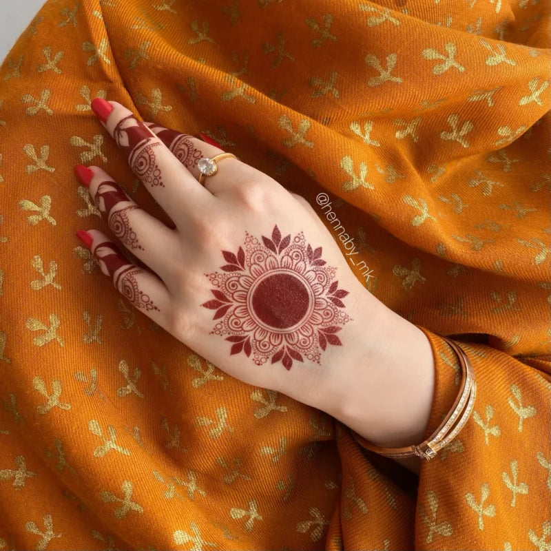 Instant Elite Red Mehndi  Stickers