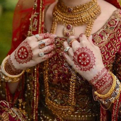 Instant Elite Red Mehndi  Stickers