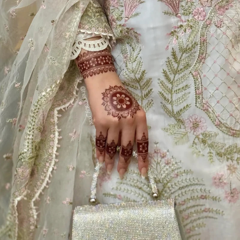 Instant Elite Red Mehndi  Stickers