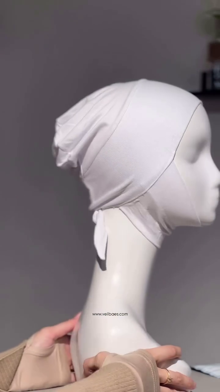 Hijabh Tie Cap With Chin Cover