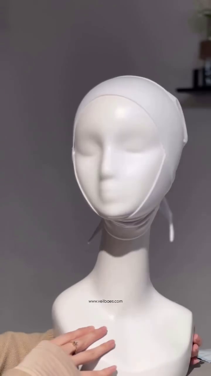 Hijabh Tie Cap With Chin Cover