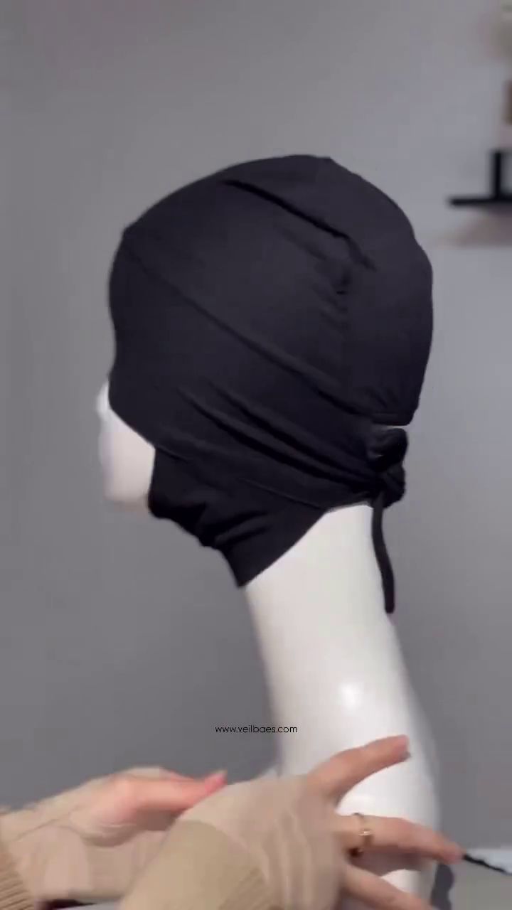 Hijabh Tie Cap With Chin Cover
