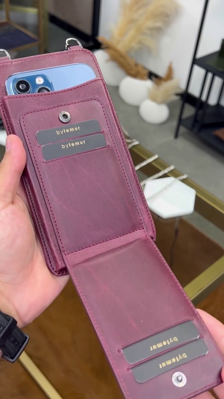 LEATHER PHONE SLING  BAG