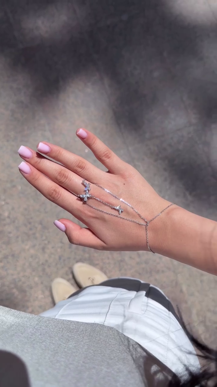 Crystal Butterfly Necklace & Butterfly Bracelet