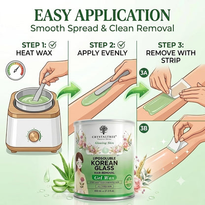 Korean glass hair removal gel wax