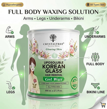 Korean glass hair removal gel wax