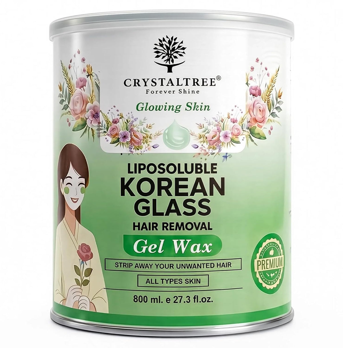 Korean glass hair removal gel wax